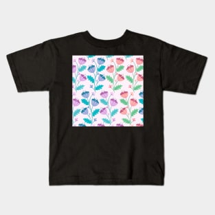 Tulip flower pattern Kids T-Shirt